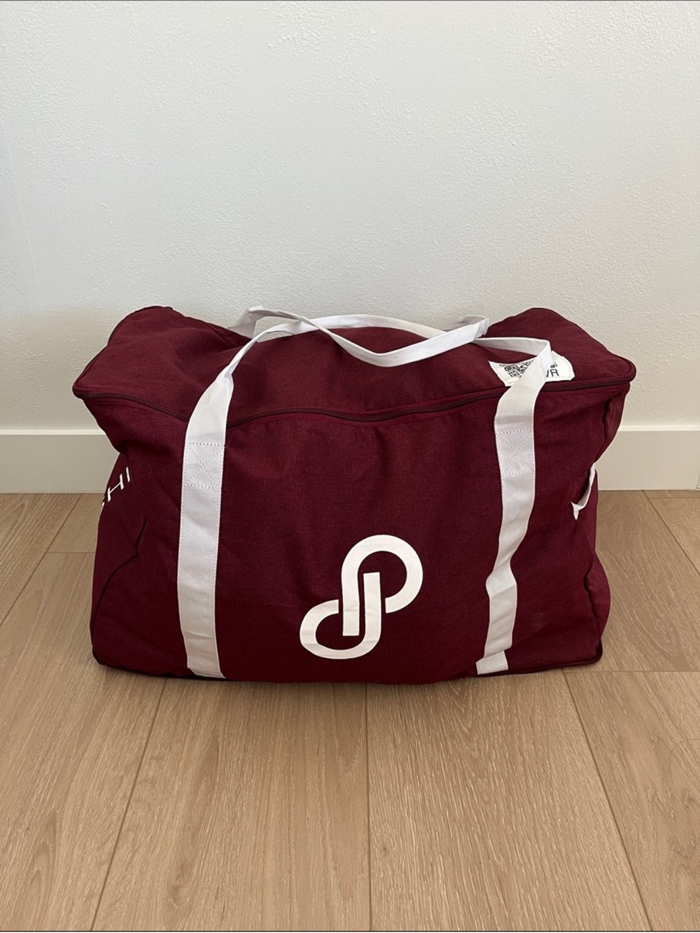 Poshmark zip up Travel Duffel Bag with White Straps
